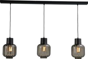 Masterlight Eetkamerlamp Lett lll 28 3-lichts met smoke glazen 2161-05-05-20-130-3