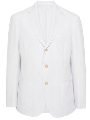 Eleventy veste rayée à simple boutonnage - Bleu