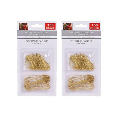 Christmas Decoration Kerstbalhaakjes - 450x - goud - 3,5 en 6 cm - kerstboomhaakjes