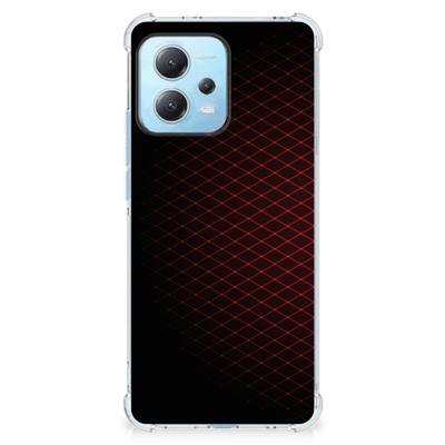 Xiaomi Redmi Note 12 5G Doorzichtige Silicone Hoesje Geruit Rood Xiaomi Redmi Note 12 5G Doorzichtige Silicone Hoesje Geruit Rood