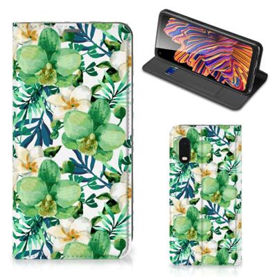 Samsung Xcover Pro Smart Cover Orchidee Groen Samsung Xcover Pro Smart Cover Orchidee Groen