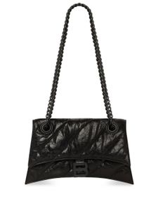 Balenciaga petit sac porté épaule Crush à bride en chaîne - Noir