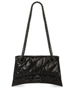 Balenciaga petit sac porté épaule Crush à bride en chaîne - Noir - thumbnail