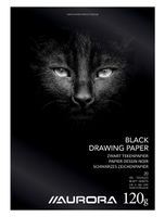 Tekenblok Aurora A4 20v 120gr zwart tekenpapier