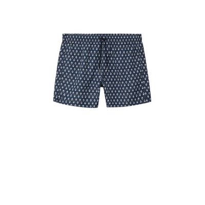 Mango Man zwemshort met all over print donkerblauw Mango Man zwemshort met all over print donkerblauw