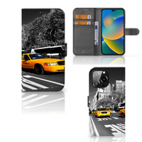 iPhone 14 Pro Max Flip Cover New York Taxi - thumbnail