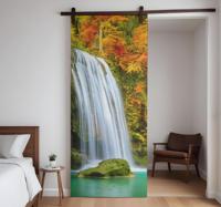 Herfstwaterval deursticker