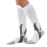 3 paar compressie sokken outdoor sport mannen vrouwen kalf Shin been running grootte: L/XL (wit)