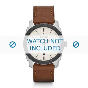 Horlogeband Fossil FS4836 Leder Bruin 22mm
