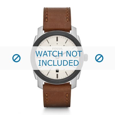 Horlogeband Fossil FS4836 Leder Bruin 22mm