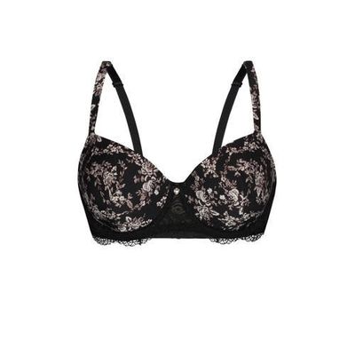 Sassa Mode gebloemde voorgevormde beugelbh Black Beauty zwart Sassa Mode gebloemde voorgevormde beugelbh Black Beauty zwart