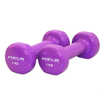 Vinyl Dumbbells - Focus Fitness - 2 x 1 kg