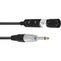 Omnitronic 30225085 XLR Adapterkabel [1x XLR-stekker 3-polig - 1x Jackplug male 6,3 mm (mono)] 0.30 m Zwart - thumbnail