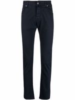 Jacob Cohën pantalon skinny à taille basse - Bleu