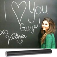 PVC Matte Blackboard Wallpaper / Graffiti Board Blackboard Wallpaper muur Sticker grootte: 200(L) x 45cm(W)(Black)