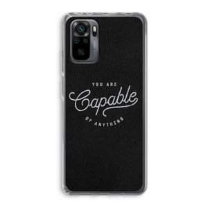 Capable: Xiaomi Redmi Note 10 Pro Transparant Hoesje