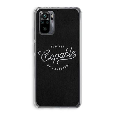Capable: Xiaomi Redmi Note 10 Pro Transparant Hoesje