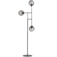 ETH Design vloerlampDavina 3-lichts zwart met smoke glas - 05-VL8191-30