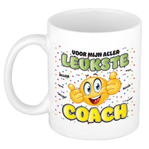 Cadeau mok voor coach - grappig - keramiek - 300 ml - leukste coach