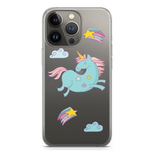 Vliegende eenhoorn: iPhone 13 Pro Transparant Hoesje