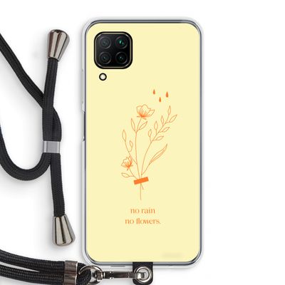 No rain no flowers: Huawei P40 Lite Transparant Hoesje met koord