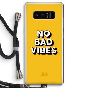 No Bad Vibes: Samsung Galaxy Note 8 Transparant Hoesje met koord