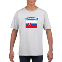 T-shirt met Slowaakse vlag wit kinderen - thumbnail