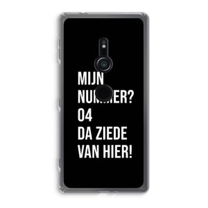 Da ziede van hier - Zwart: Sony Xperia XZ2 Transparant Hoesje