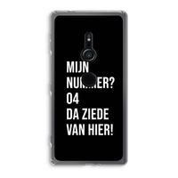 Da ziede van hier - Zwart: Sony Xperia XZ2 Transparant Hoesje