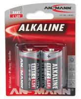 Ansmann 2 x Alkaline batterij | baby C / LR14 - 1513-0000 - 1513-0000 - thumbnail
