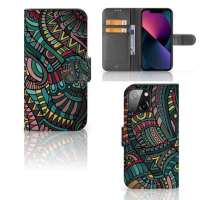 iPhone 13 Mini | Telefoon Hoesje | Aztec | Portemonnee hoesje