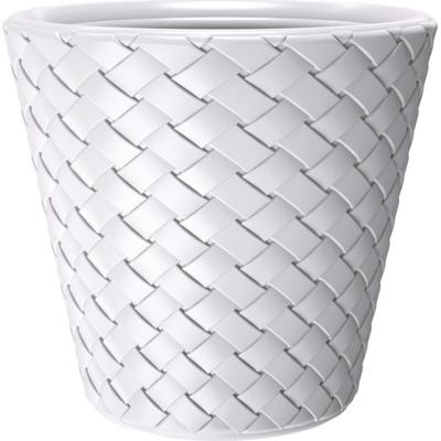 Prosperplast Bloempot Matuba - wit - rotan - 19L - 35 cm - kunststof