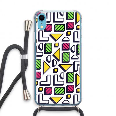 8-bit N°4: iPhone XR Transparant Hoesje met koord