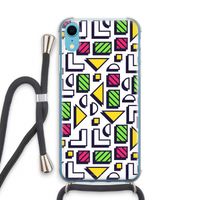 8-bit N°4: iPhone XR Transparant Hoesje met koord