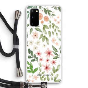 Botanical sweet flower heaven: Samsung Galaxy S20 Transparant Hoesje met koord