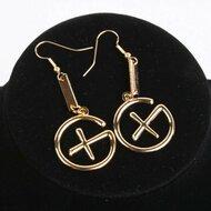 Geocaching - Oorbellen - hangend trackable - goud