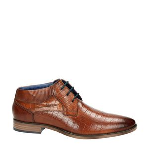 Bugatti leren veterschoenen cognac