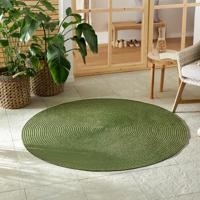 Jute Vloerkleed Braids - Rond - Groen maat: xcm - materiaal: Polypropyleen - Dekbed-Discounter.nl