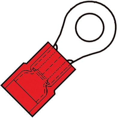 Ringkabelschoen geïsoleerd super M4 voor draad 0,5-1,5 mm2 100 stuks 101470 Klemko