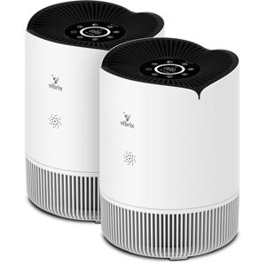 2X Vibrix Luchtreiniger Slaapkamer - 30m2 - HEPA Filter - Ionisator - Luchtfilter - Air Purifier - PureFlow30