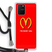 I'm lovin' you: Samsung Galaxy S10 Lite Transparant Hoesje met koord