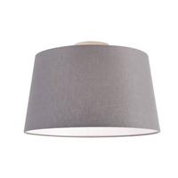 QAZQA Moderne plafondlamp met donkergrijze kap 35 cm - Combi