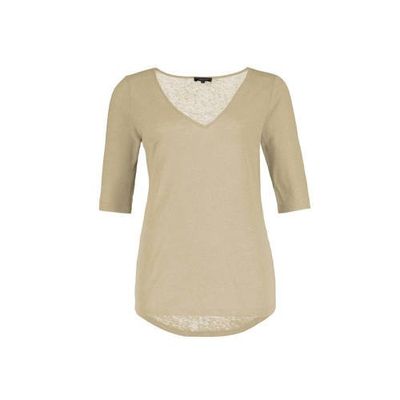 Claudia Sträter gemêleerde fijngebreide top beige Claudia Sträter gemêleerde fijngebreide top beige
