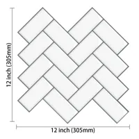 StickaTile 3D Tegellook Wandstickers - Zelfklevende Warmtebestendige Tegelstickers (10 stuks)