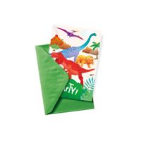 Dino Uitnodigingskaarten 6 Stuks Dino Uitnodigingskaarten 6 Stuks