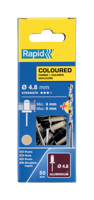 Rapid Blindklinknagels Gebroken Wit | Ø4,8 x 12 mm | Incl. Boor | 50 Stuks - 5001469
