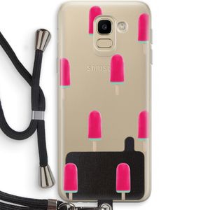 Waterijsje: Samsung Galaxy J6 (2018) Transparant Hoesje met koord
