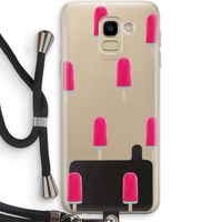 Waterijsje: Samsung Galaxy J6 (2018) Transparant Hoesje met koord