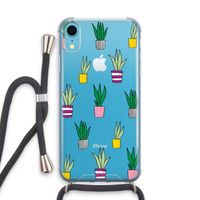 Sanseveria: iPhone XR Transparant Hoesje met koord