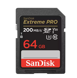 SanDisk 64 GB SD Extreme 200MB/s Class 10 U3 geheugenkaart